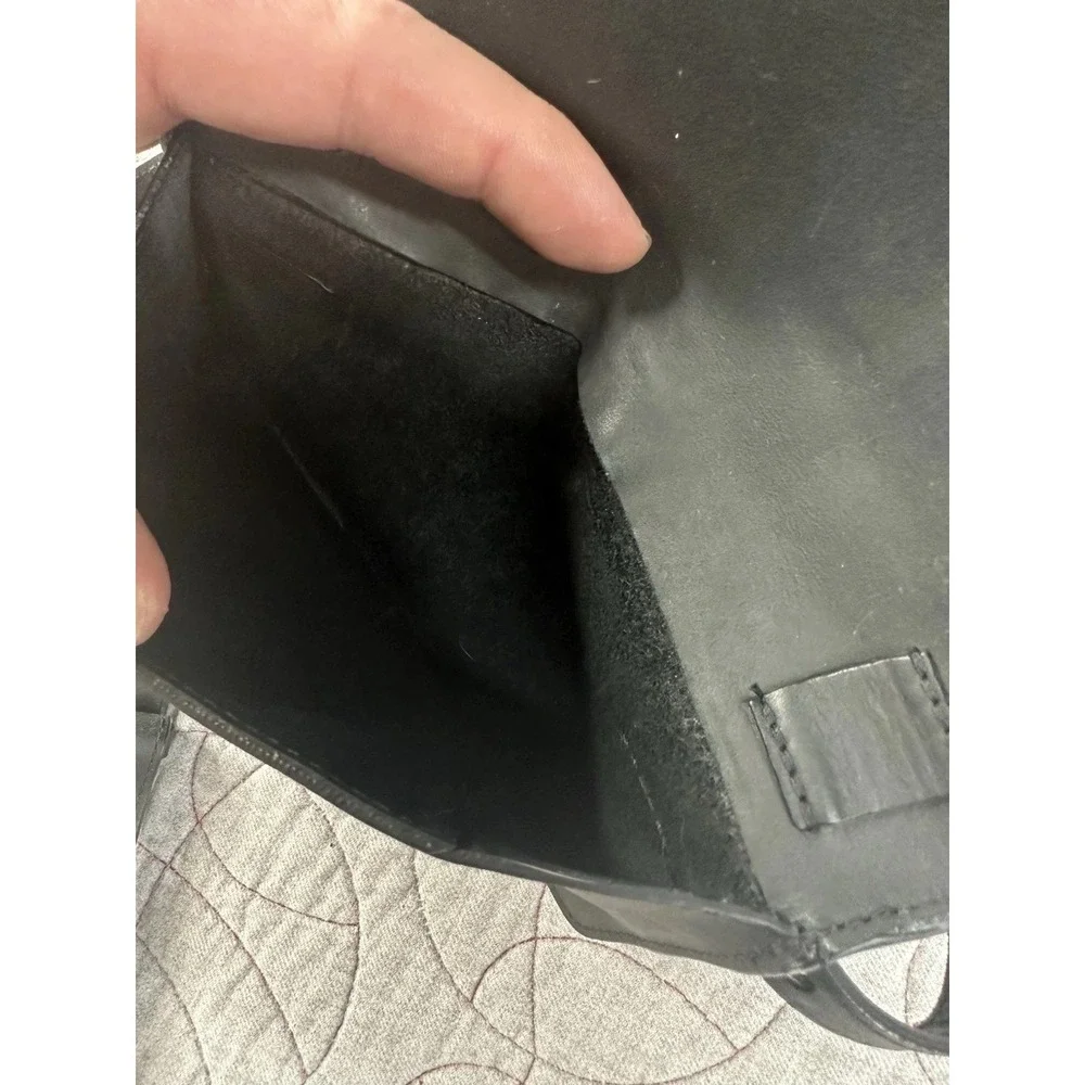 ABLE Karla Black Leather Belt Waist Bag‎ Crossbody Convertible Adjustable Strap